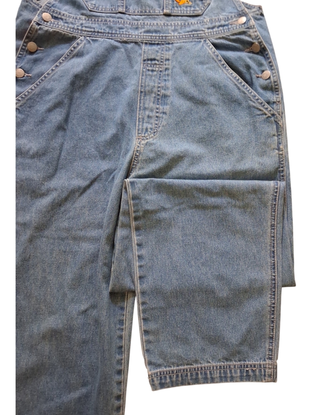 Vintage Looney Tunes Denim Overalls Warner Bros Studio Adult M Bugs Bunny Tweety - Picture 9 of 14